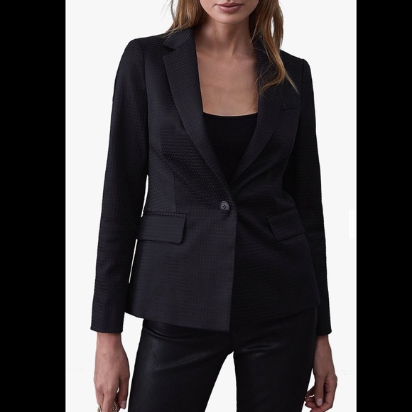 Reiss Turner Textured Blazer, Dark Navy